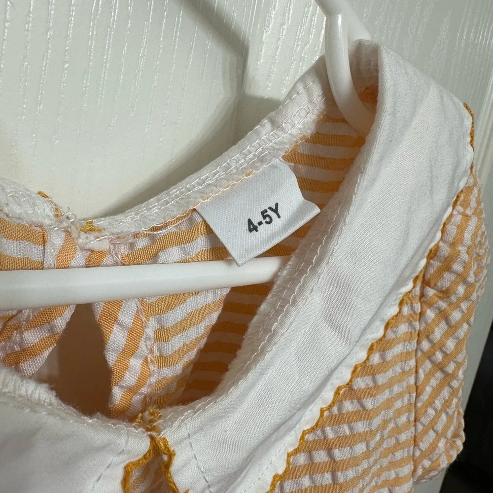 Girls Striped Pumpkin Dress‎ Size 4-5 Years